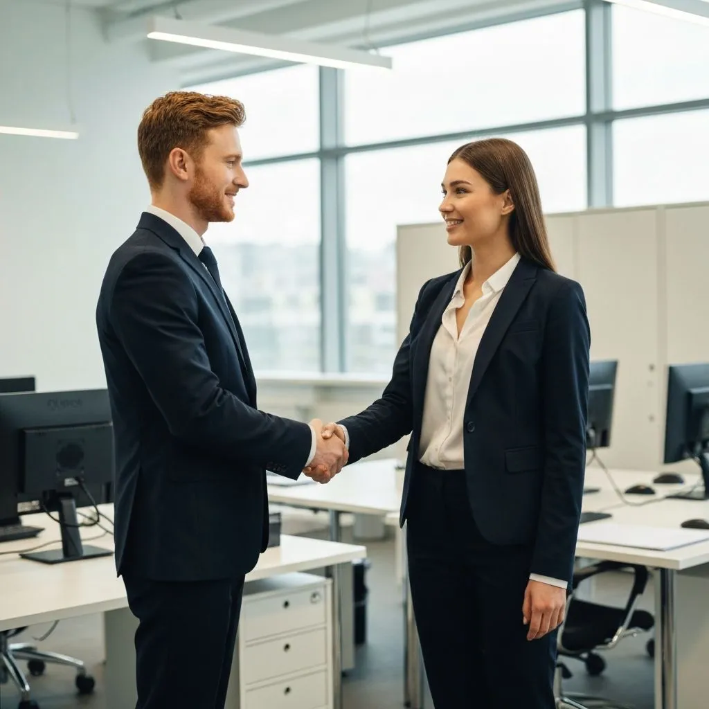 Business partners collaborating in a fertility clinic environment